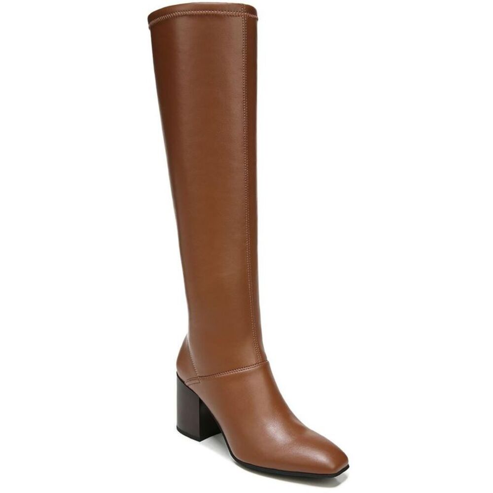 Franco Sarto Womens Tribute Tan Faux Leather Tall Knee-High Boots Shoes Used